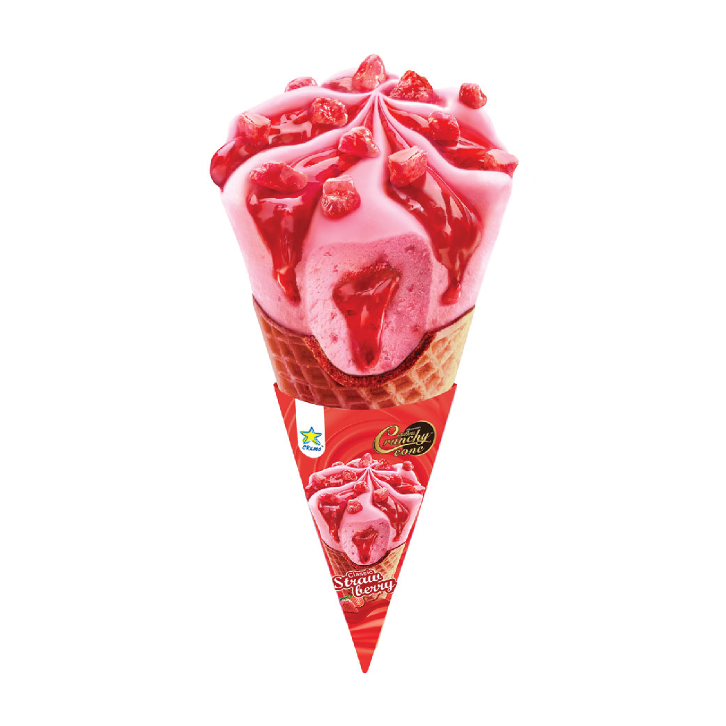 Kem ốc quế vị dâu tây